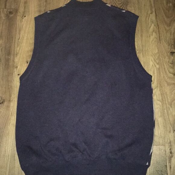 TPC Sawgrass Ponte Vedra Argyle Diamond blend fully lined golf sweater vest L - Picture 5 of 5